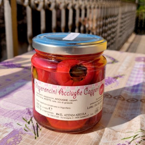 Peperoncini ripieni Acciughe e Capperi