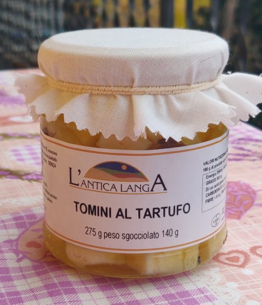 Tomini a dadi sott'olio al Tartufo