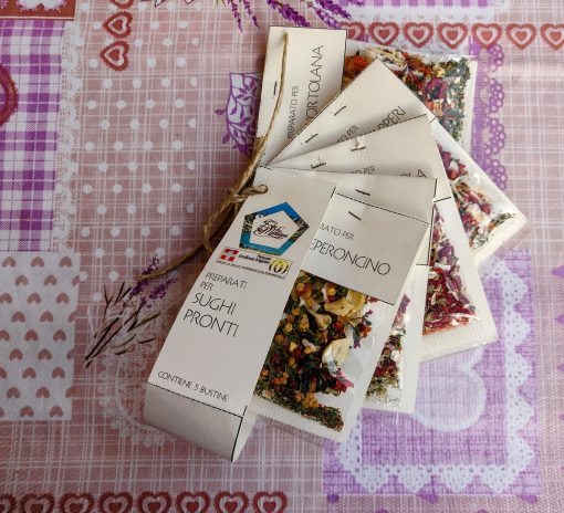 Ventaglio di Sapori - SUGHI (Aglio e Peperoncino, Boscaiola, Pizzaiola, Ortolana, Olive e Capperi)
