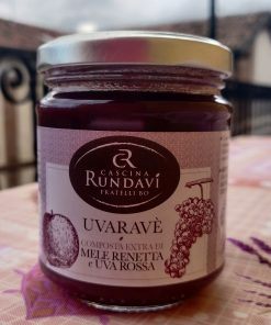 Uvaravè - composta extra di Mela Renetta e Uva rossa senza zuccheri aggiunti