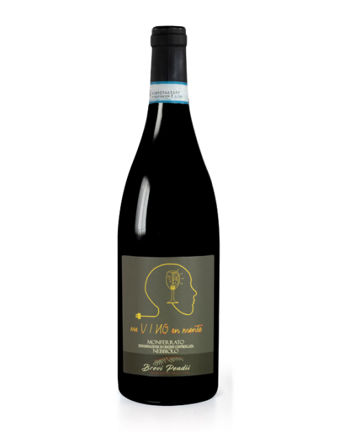 Monferrato Nebbiolo DOC - "Me Vino in mente". Grado alcolico: 14,5%